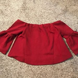 Red Off-The-Shoulder Top